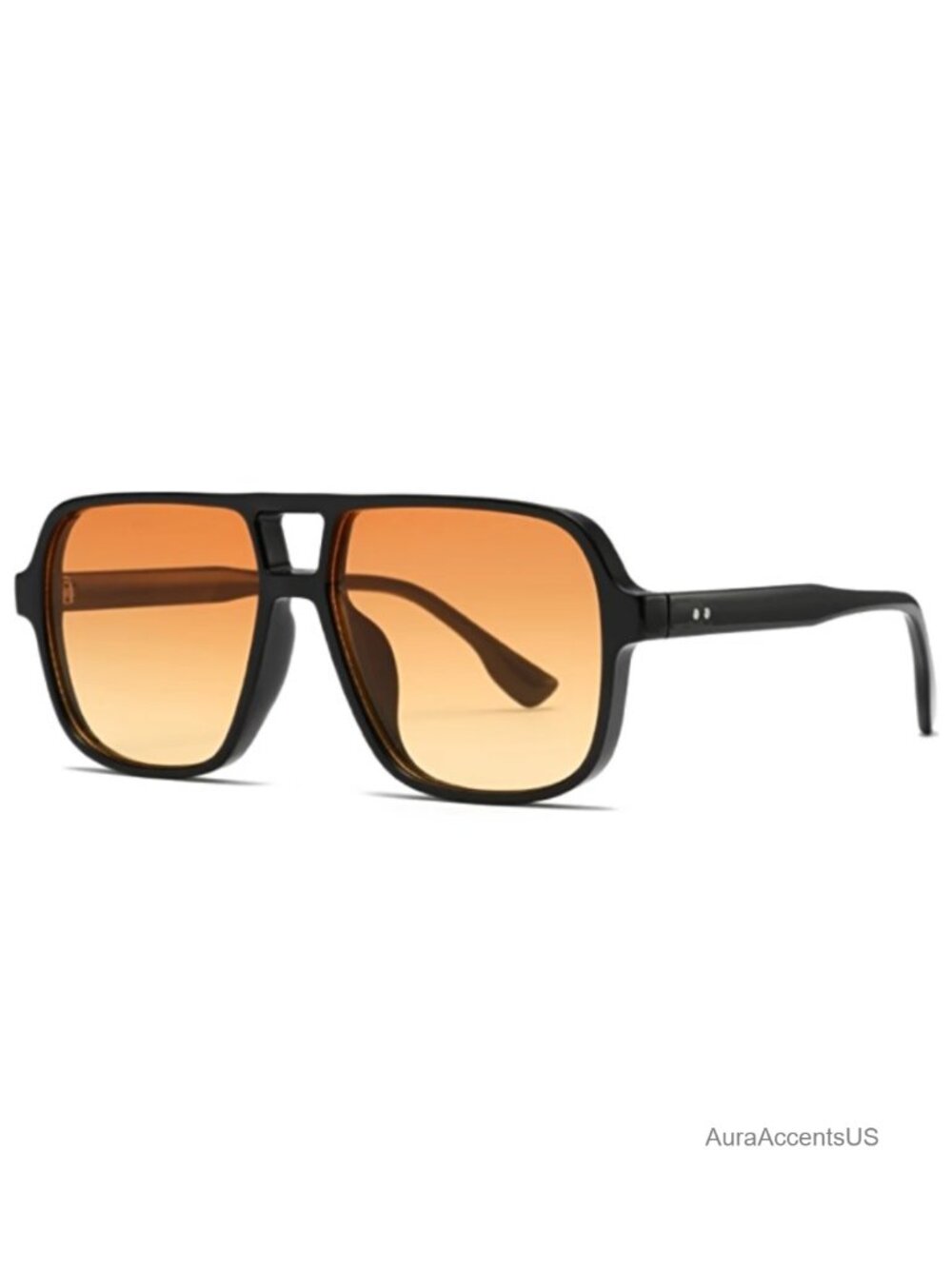 Oversized Square Pilot Sunglasses UV400 Retro 70s Unisex - Picture 6 of 6